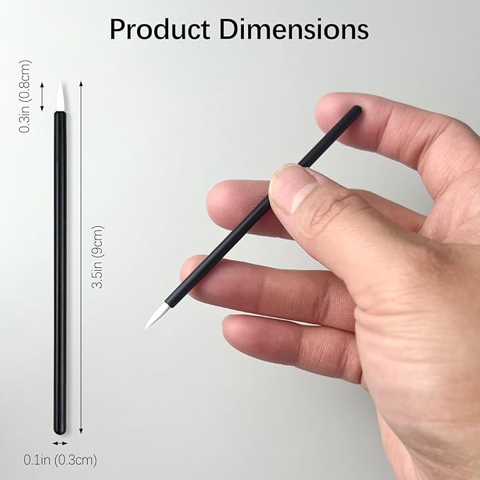 100PCS Black Disposable Eyeliner Brushes, Cosmetic Eye Wands for Eyeliners, Lip Liners, Eye Makeup, Eyelashes, and Detail Painting, Makeup Brush Applicators