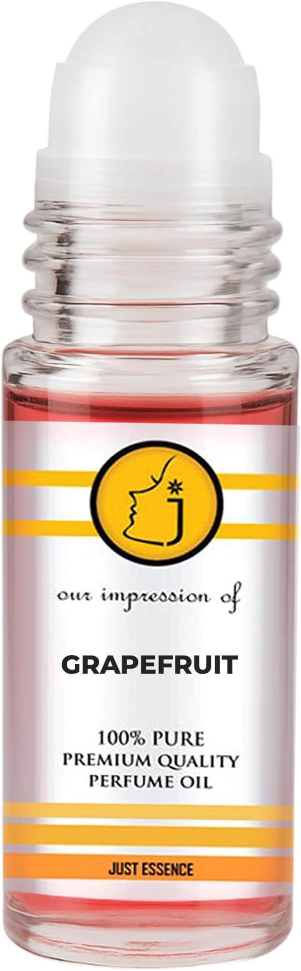Just Essence Grapefruit Roll On Fregrance Perfume Oil for Perfume Making, Personal Body Oil, Soap, Lotion, Candle Making & Incense | Premium Quality Undiluted & Alcohol Free | 1 Fl Oz