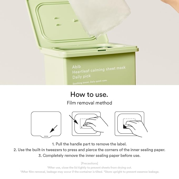 Abib Heartleaf Sheet Mask Daily Pick (30 Sheets)