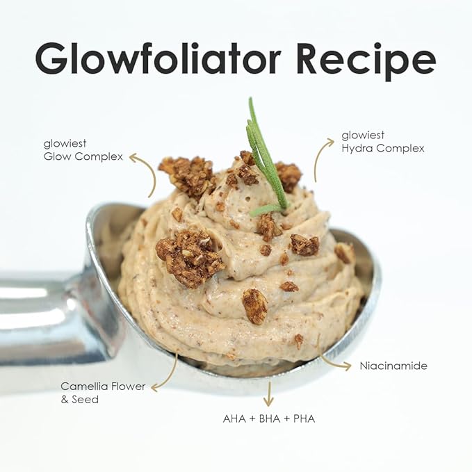 EFFORTLESS GLOW CAMELLIA BODY GLOWFOLIATOR - Natural Body Scrub for Soft & Luminous Skin - Camellia Seed and Flower & AHA, BHA, PHA