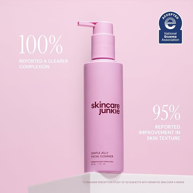 Jelly Facial Cleanser, Purifying Gel Cleanser for Normal to Oily Skin with Hyaluronic Acid, Ceramides, Niacinamide, No Synthetic Fragrance, Dermatologist Developed, 6 OZ