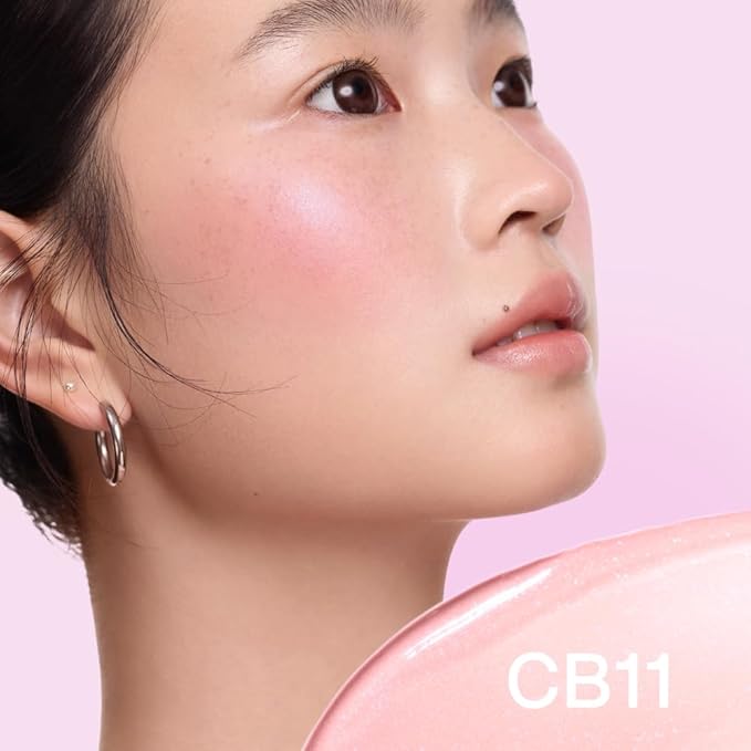 INTO YOU Cream Blush Air Cushion for Cheeks Eyes, Moisturizing, Lightweight, Dewy Finish Face Makeup, Long Wearing, Buildable, Blendable, Pigmented Blush, for All Skin Tones, CB11 Silver-Glint Sakura