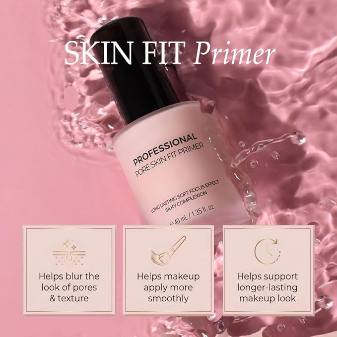 PRETTYSKIN Skin Fit Makeup Primer - Lightweight Hydrating Face Primer with Glycerin - Helps Blur the Look of Pores - Makeup Grip Base (Skin Fit Primer)