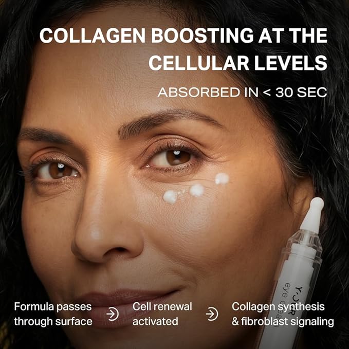 Y'OUR Retinol Collagen Peptide Repair Eye Cream | Firms, Brightens & Depuffs | Cucumber + 3 Collagen-Boosting Peptides + Hyaluronic Acid | For Dark Circles, Fine Lines & Crow's Feet
