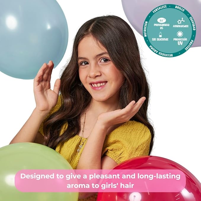 Leche Pal Pelo Kids - Sweet Hair Splash Perfume with Amino Acids, Provitamin B5 - Long-Lasting Fragrance for Soft Hair - 4 oz