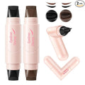 Erinde Dual-Ended Winged Eyeliner Stamp Pen - Waterproof Cat Eye Stamp Eyeliner Tool for Perfect Wings, Smudge-Proof Liquid Eye Liner Stamps, Quick Makeup for Beginners (Black & Brown)
