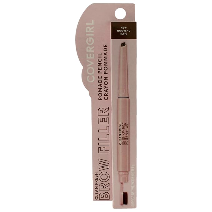 Covergirl Clean Fresh Brow Filler Pomade, 200 Blonde, Eyebrow Pencil, Ultra-Precise Tip, Creamy Formula, Highly Pigmented, Soft Matte Finish, Vegan Formula, 0.007oz