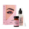 MENELA Eyebrow Henna Tint Kit – Black – Up to 60 Applications, DIY & For Professional Use, 2.5g Henna + 15ml Fixer, Bamboo Extract, Easy At-Home Brows, Ammonia-Free, Vegan