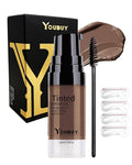 3D Tinted Eyebrow Gel Kit With Brow Stamp Stencil，Long Lasting 24 Hours Waterproof Smudge-proof Brow Cream Makeup Kit-Brown（Light BROWN)