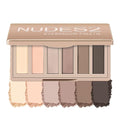 KYDA 6 Colors Nudes2 Mini Eyeshadow Palette, Neutral Nude Brown Eyeshadow, All Matte Eyes Palette, High Pigment Pressed Powder Eye Makeup Gift for Women, Lasting Blendable Daily Eyes Shadow