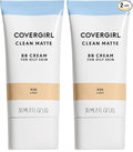 COVERGIRL Clean Matte BB Cream, Oil-Free | Long-Lasting | For Sensitive Skin | Lightweight | Pack of 2