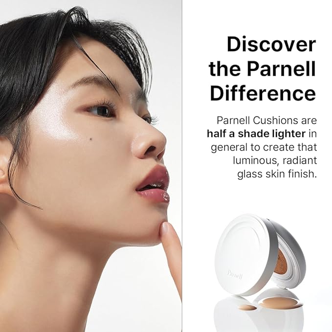 Parnell Cicamanu Serum Cushion - Moisturizing Foundation for Soothing, Coverage, Glass Skin and Lightweight for Sensitive and Dry Skin Pearl Skin (0.52 Fl Oz) (30N)