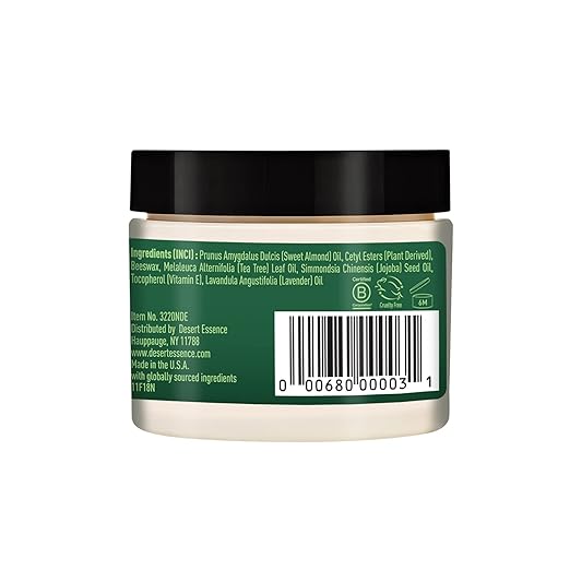 Desert Essence Organic Tea Tree Oil Skin Ointment - 1 Fl Oz - Pack of 4 - Jojoba & Lavender Essential Oils - Vitamin E - Sweet Almond Extract - Moisturizer For Dry Skin, Skin Irritations, Cuticles