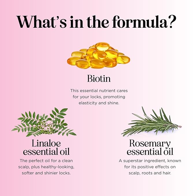 Fruity Biotin Shampoo for Thinning Hair - Volumizing Shampoo for Fine Hair with B Vitamins Rosemary Pomegranate & Strawberry Oils - Paraben Silicone and Sulfate Free Vegan Formula (16 Fl Oz)