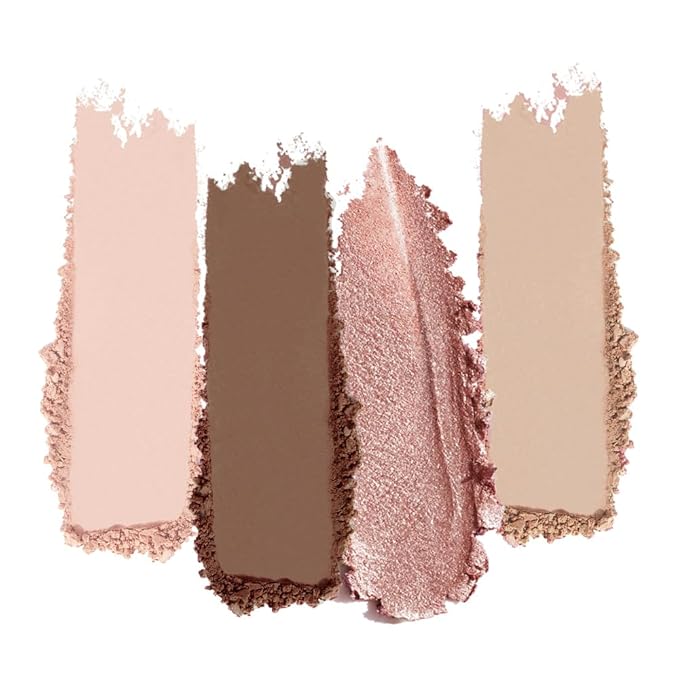 Mini Rose Pink Mauve Eyeshadow Palette with Mirror – Matte&Shimmer High-Pigment, Blendable, Long-Lasting Waterproof Mini Smokey Eye&Contour Palette for Sweet Glam Makeup, Paleta de Sombras de Ojos