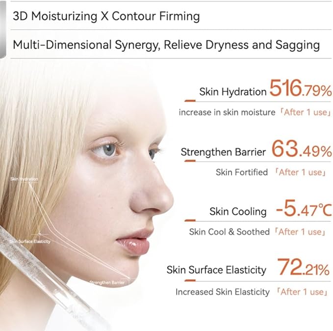 Oganacell PDRN Peptide Face Moisturizer – Glow Cream with Gua Sha, Firming & Repairing Moisturizer for Sensitive Skin, Nourishing Anti-Aging Neck Cream for AM/PM Korean Skin Care 4.05 fl oz (120ml)