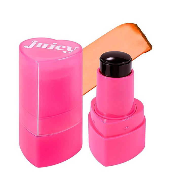 3-In-1 Multi-Use Blush Cream Blush Stick for Eyes, Cheeks & Lips, Hydrating & Bouncy Jelly Texture, Blends Perfect, Long Lasting Waterproof (05, s)