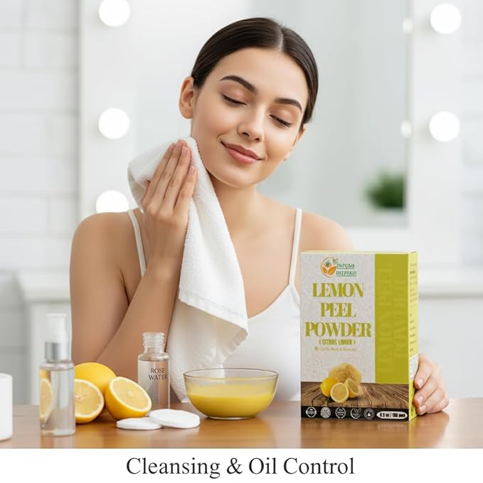 Herbs Botanica Lemon Peel Powder 100% Pure & Natural Lemon for Skin Care, Face Masks DIY Beauty Finely Ground Citrus Powder for Skincare & More 5.3 oz