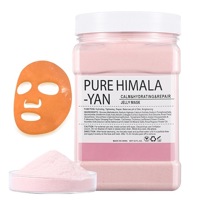 Jelly Masks for Facials Professional,Jelly Face Mask Skincare Hydrating,Jelly Masks Powder for Face Moisturizing,Smoothing,Deep Cleaning,Oil Contral,for All the Skin 23 Fl Oz(Pure Himale-Yan)