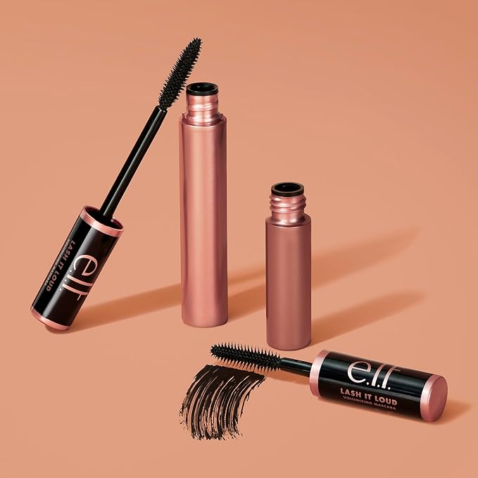 e.l.f. Lash It Loud Mascara Mini, Volumizing & Intensely Pigmented Formula For Fuller & Bolder Lashes, Adds Dimension, Vegan & Cruelty-Free, Black