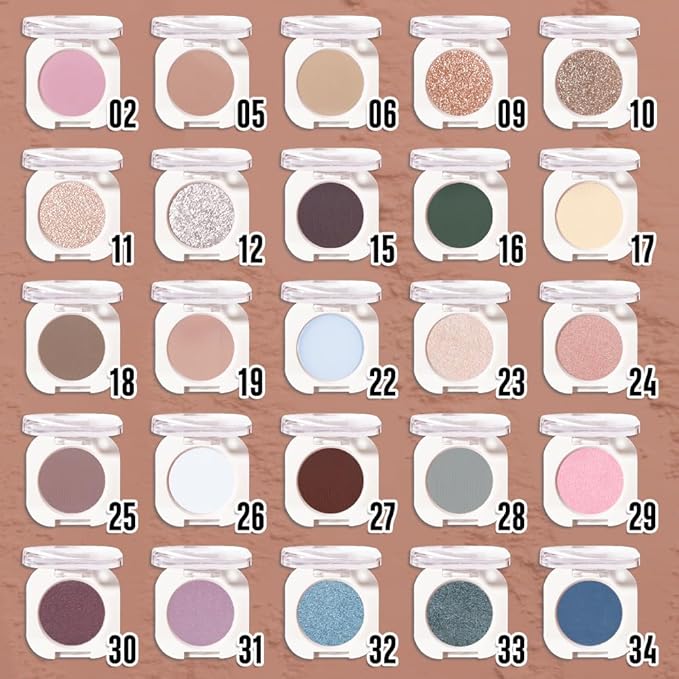 WanTuoluo Rosy Brown Matte Eyeshadow Palette for Women, Single Monochrome Eye Shadow Makeup, Shiny Pressed Powder, Blendable Natural sombras para ojos, Holographic,Vegan,Travel -5