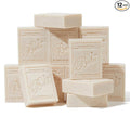 BELA Oatmeal Soap with Milk and Bran 3.3 OZ, Pack of 12, Long Lasting French Triple Milled Bar Soap with Organic Shea Butter, Hand, Face and Body Wash Bars, Made in Australia