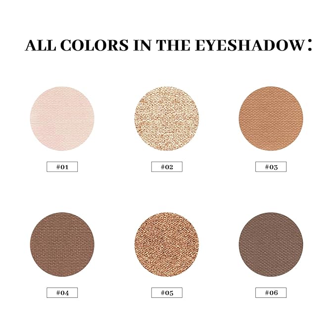 MYSTER ROSEY Nudes Series Mini Eyeshadow Palette, Velvety Matte Finish, 6 Nude Taupe & Brown Neutral Eye Shadows, Travel Friendly Size, Vegan, Cruelty-free,Long-lasting