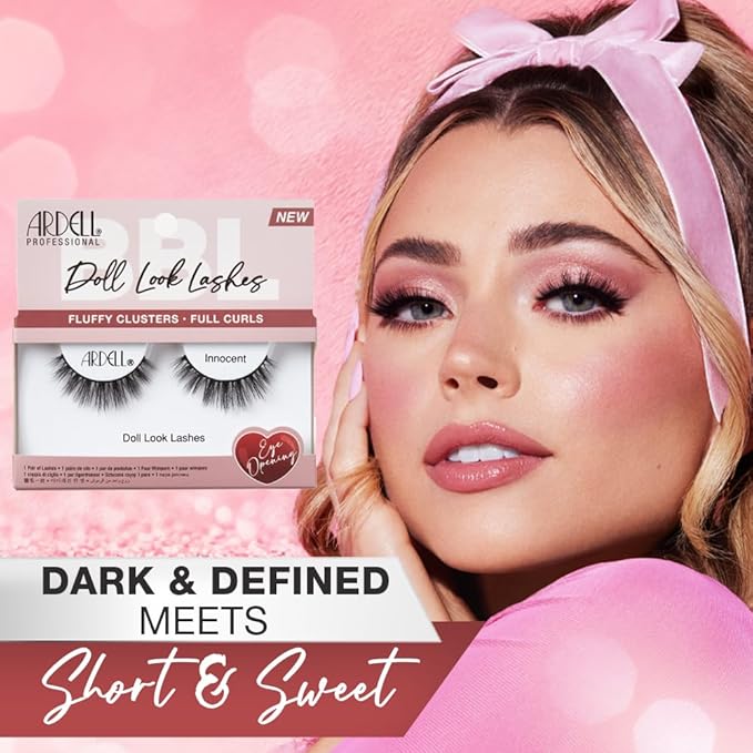 Ardell Doll Look Lashes - Innocent, Natural Volume, Comfortable Wear False Eyelashes for Everyday & Special Occasions, 4-Pack
