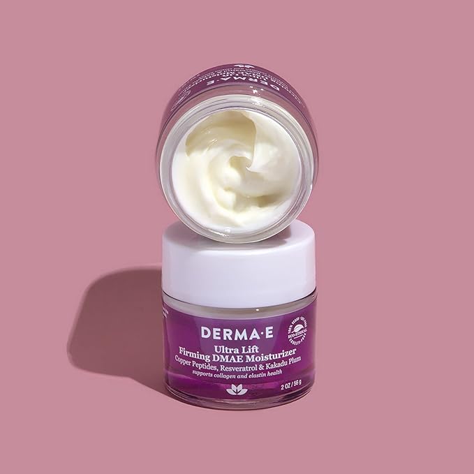 Derma E Firm + lift, DMAE Moisturizer Alpha Lipoic Acid & C-Ester, 2oz (Pack of 4)