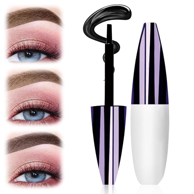 Easy Peel-Off Eyebrow Gel, 2025 New Tattoo Eyebrow Gel Easy Peel Off for Women, Upgrade Eyebrow Tattoo Peel Off, Transfer-proof Eyebrow Gels Waterproof for All Skin Types (Black)