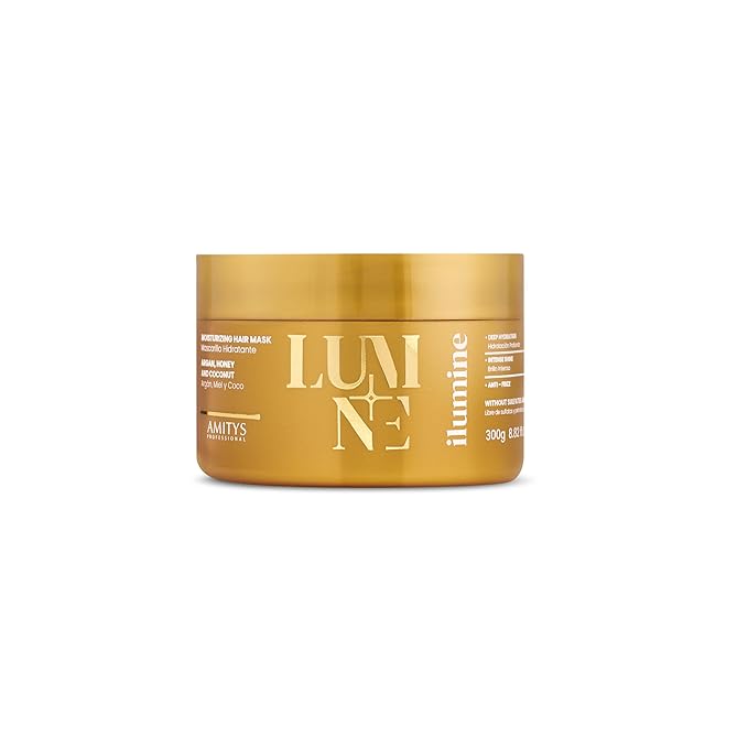 Ilumine Hair Mask, Deep Hydrating, Coconut Oil, Honey Extract, Clean Shine, Anti-Frizz, Petroluem-Free, Sulfate-Free, Paraben-Free, Vegan, 250 grams