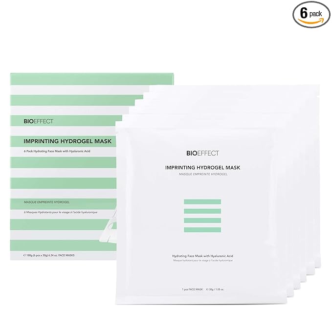 Bioeffect Imprinting Hydrogel Face Mask | Soothing Two-Part Hydrogel Mask for Intense Hydration, Plumper & Smoother-Looking Skin, 6 Masks