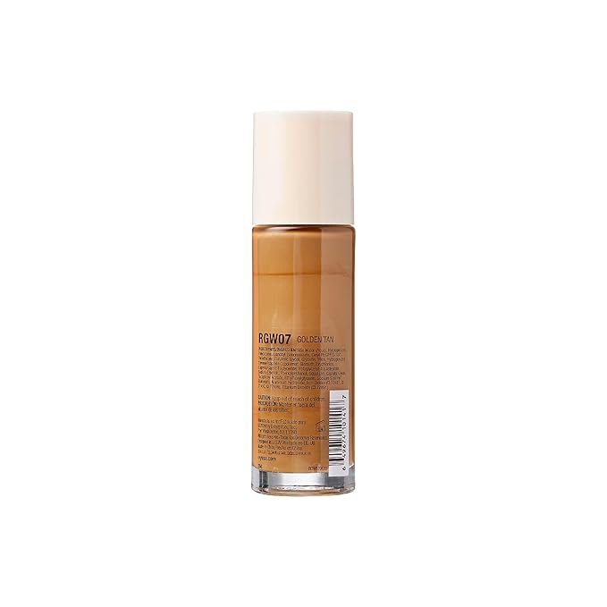 Ruby Kisses Glowy Skin Filter Foundation - All-in-1 Primer, Skin Tint & Highlighter, Hydrating Light Coverage with Squalane, Natural Dewy Finish, Luminous & Radiant Glow (Golden Tan)