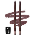 Plum Gel Eyeliner Pencil 2PCS,Smudge-proof Waterproof Long Lasting Plum Eye Liner, High-Pigmented Smooth Creamy Formula for Mature Women, Eyes Makeup Pen Includes Sharpener