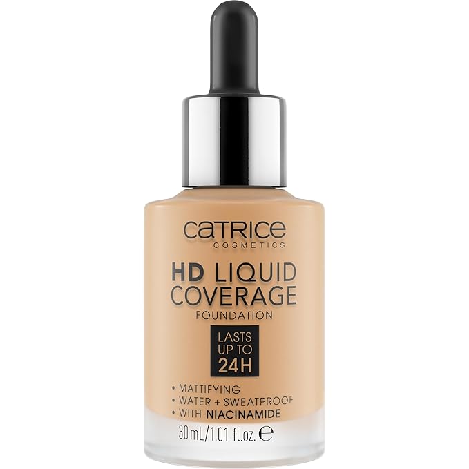 Catrice | HD Liquid Coverage Foundation | Flawless, High Coverage | Vegan & Cruelty Free (035 | Natural Beige)