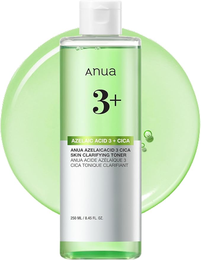 Anua Azelaic Acid 3 CICA Clarifying Toner, Soothing & Clear Care, with Salicylic & Azelaic Acid, Sebum & Spot Care, Suitable for Sensitive Skin, Korean Skincare, 8.45 fl.oz