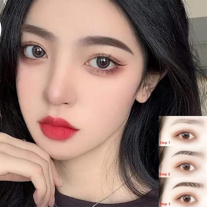 Go Ho 12 PCS Black Eyebrow Eyeliner Pencils,Sweatproof Eyebrow Pencil,Long-lasting Nice Color Eye Brow Gel Pen Makeup Brow Tint Sticks（Black）