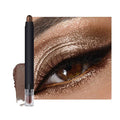 Shimmer Eyeshadow Stick –Mocha Taupe Dual-Ended Creamy Pearl Eye Shadow Pencil with Built-In Smudger, Waterproof Long-Lasting High Pigment Eye Makeup for Smooth Glide 08#