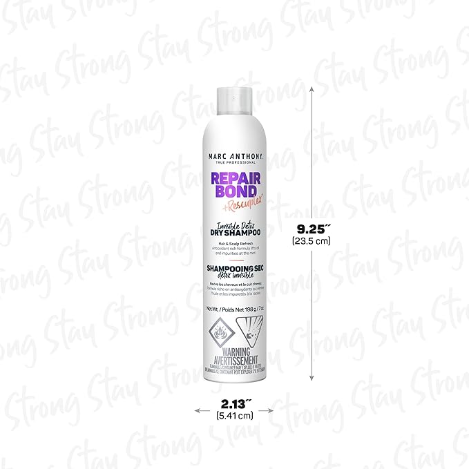 Marc Anthony Bonding Dry Shampoo - Invisible Detox for Damaged Hair, Repair Bond + Rescuplex for Moisturizing, Strengthening Hair Bonds & Fuller Look, 7 oz