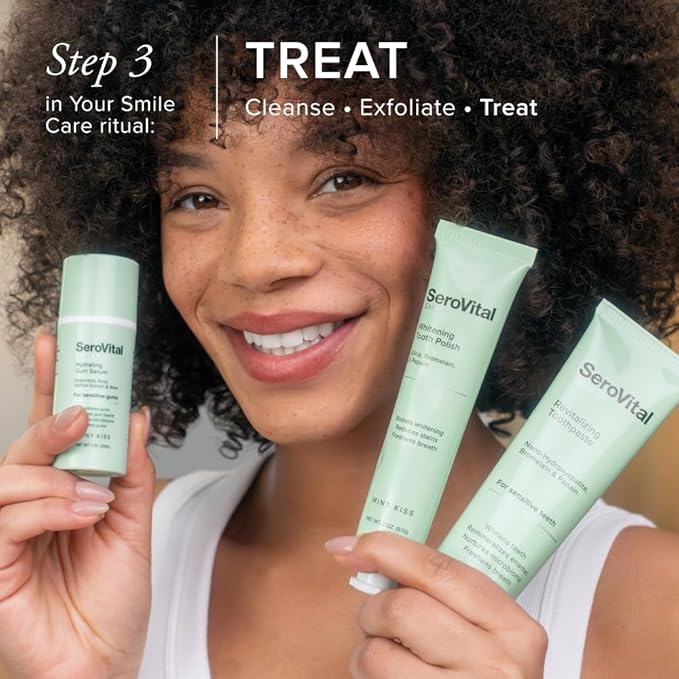 SeroVital Smile Hydrating Gum Serum — Hyaluronic Acid + Aloe Vera for Dry & Sensitive Gums | Supports Oral Microbiome | Formulated Without Fluoride | Mint Kiss | 1 oz.