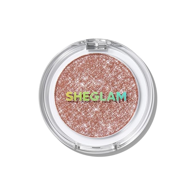 SHEGLAM Enigma Sparkly Eyeshadow Longwear Eyeshadow Single, High-Pigment Eye Shadow Compact, Smooth & Blendable Colors-Treasure