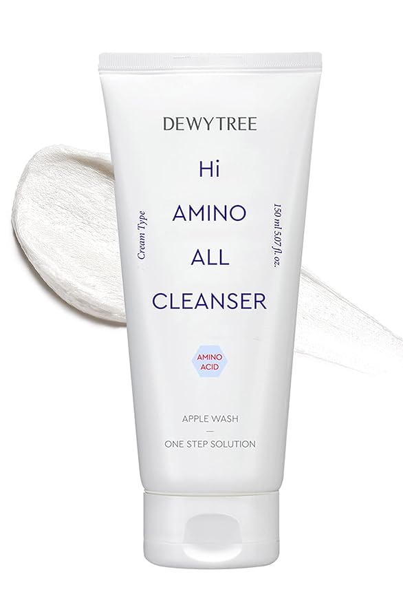 DEWYTREE Hi Amino All Cleanser - Hydrating Facial Cleanser Face Wash for Women & Men | Amino Acid Foaming Facial Cleanser for Sensitive Skin | Gentle Face Cleanser Moisturizing Face Wash (5.07fl oz)