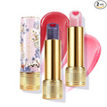 Tinted Lip Balm with Colorful Serum Core, CATKIN Cute 2-in-1 Lip Balm Gloss, Moisturizing with Jojoba Oil Hyaluronic acid, Citrus Tea Flavor, Trendy Lip Care 2pcs (01+02)