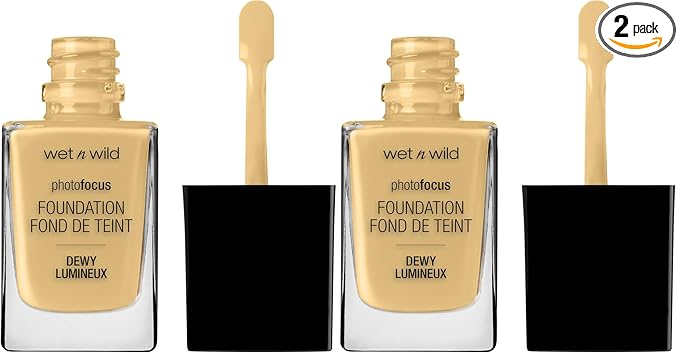 wet n wild Photo Focus Dewy Foundation Golden Beige (Pack of 2)