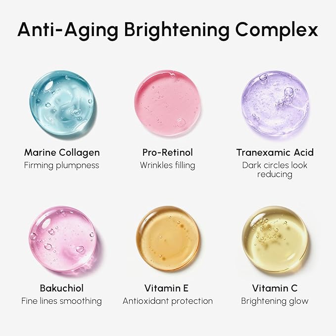 MAREE Retinol Under Eye Brightener Stick - Under Eye Balm - Dark Circles & Bags Corrector - Undereye Wrinkle Balm Stick for Mature Skin with Collagen - Undereye Brightener Cream Moisturizer for Face