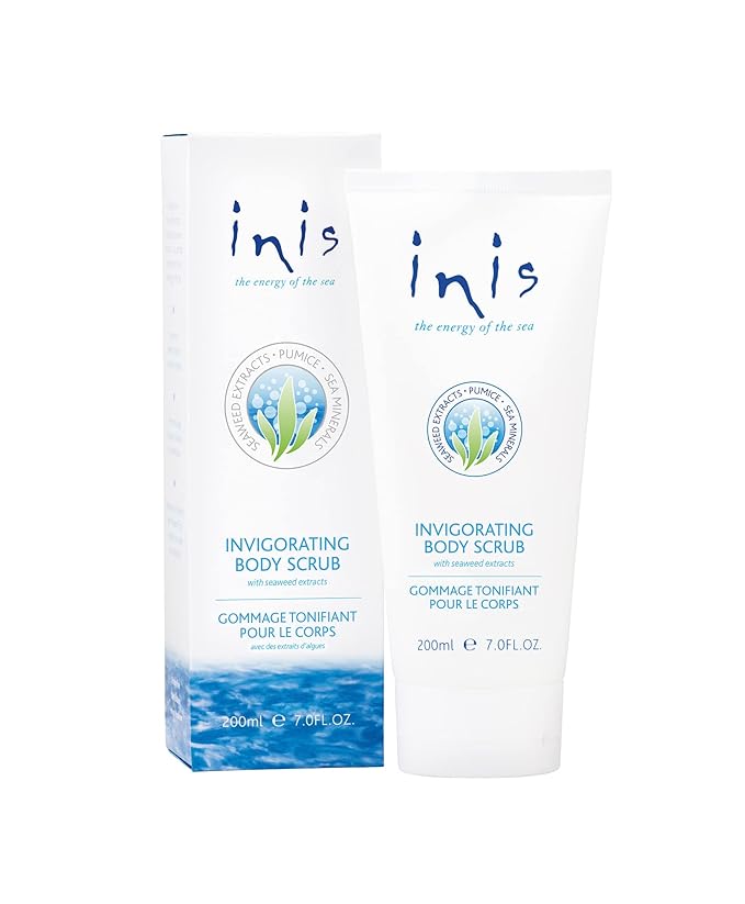 Inis the Energy of the Sea - Scented Body Scrub for Women and Men, Exfoliating Scrub with Irish Moss, Pumice and Sea Minerals, Moisturizing Body Polish for Soft Smooth Skin, 7 oz