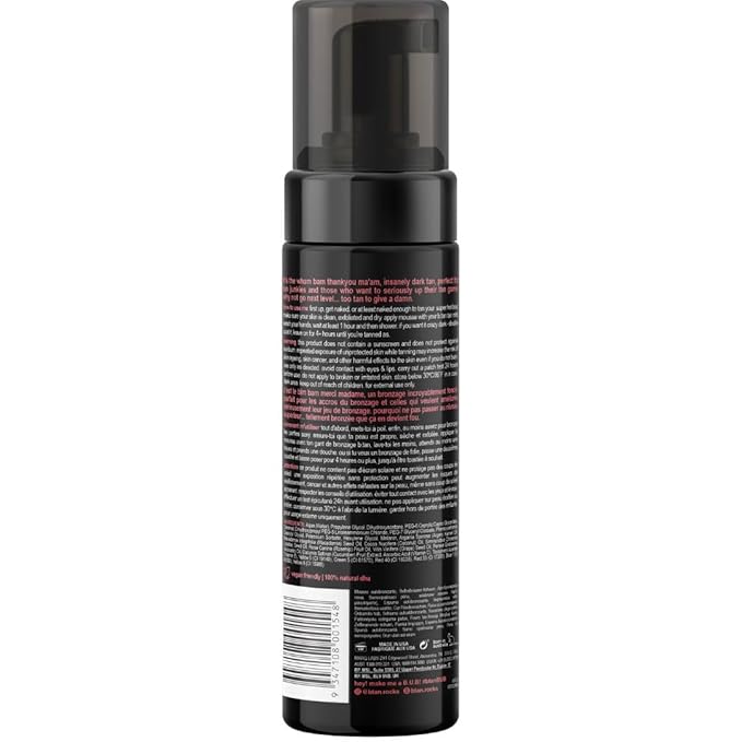 b.tan Ultra Dark Self Tanner Mousse | Too Tan - Best, 1 Hour Express Sunless Tanning Foam, Gold Bronzing Glow, No Fake Tan Smell, Face & Body, Vegan, Cruelty & Paraben Free, 6.7 Fl Oz