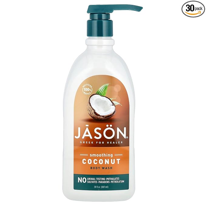 JASON, Smoothing Body Wash oz, Coconut, 30 Ounce
