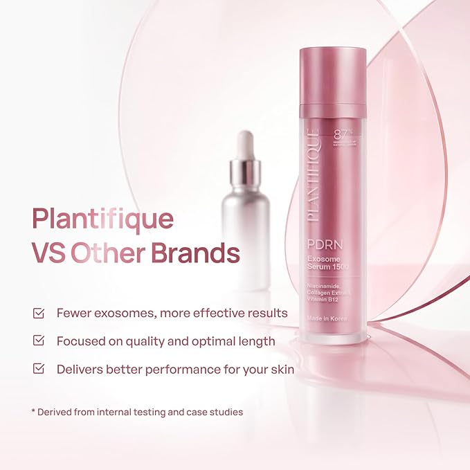 PLANTIFIQUE PDRN Exosome Reedle Shot Serum 1500 PPM– Korean Skin Care Microneedling Face Moisturizer – Niacinamide, Collagen, Hyaluronic Acid, Centella – Anti Aging for Skin Barrier Repair, Glass Skin