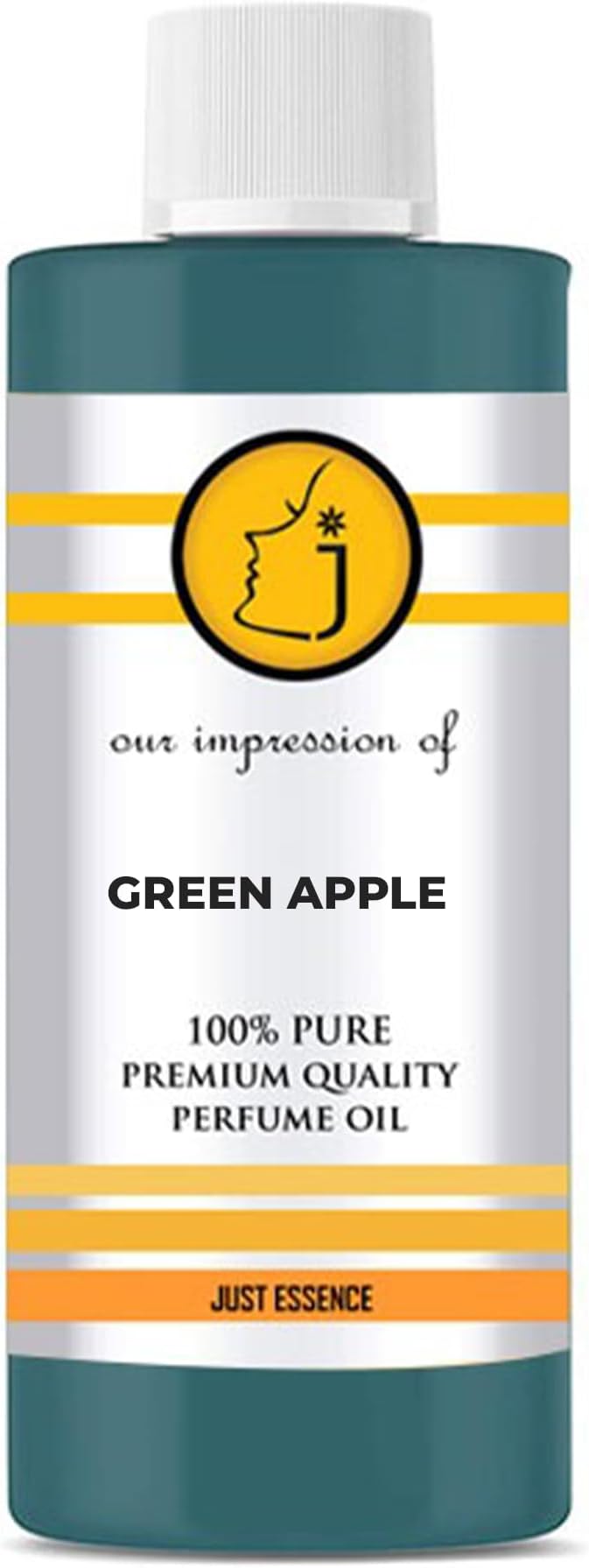 Just Essence Green Apple Fregrance Perfume Oil for Perfume Making, Personal Body Oil, Soap, Lotion, Candle Making & Incense | Premium Quality Undiluted & Alcohol Free | 4 Fl Oz